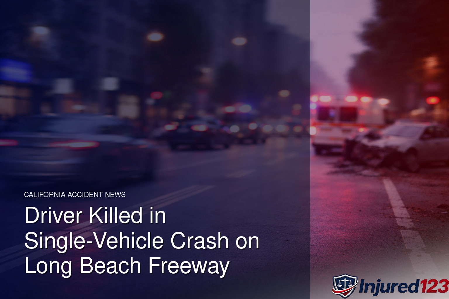 Driver Killed in Single-Vehicle Crash on Long Beach Freeway