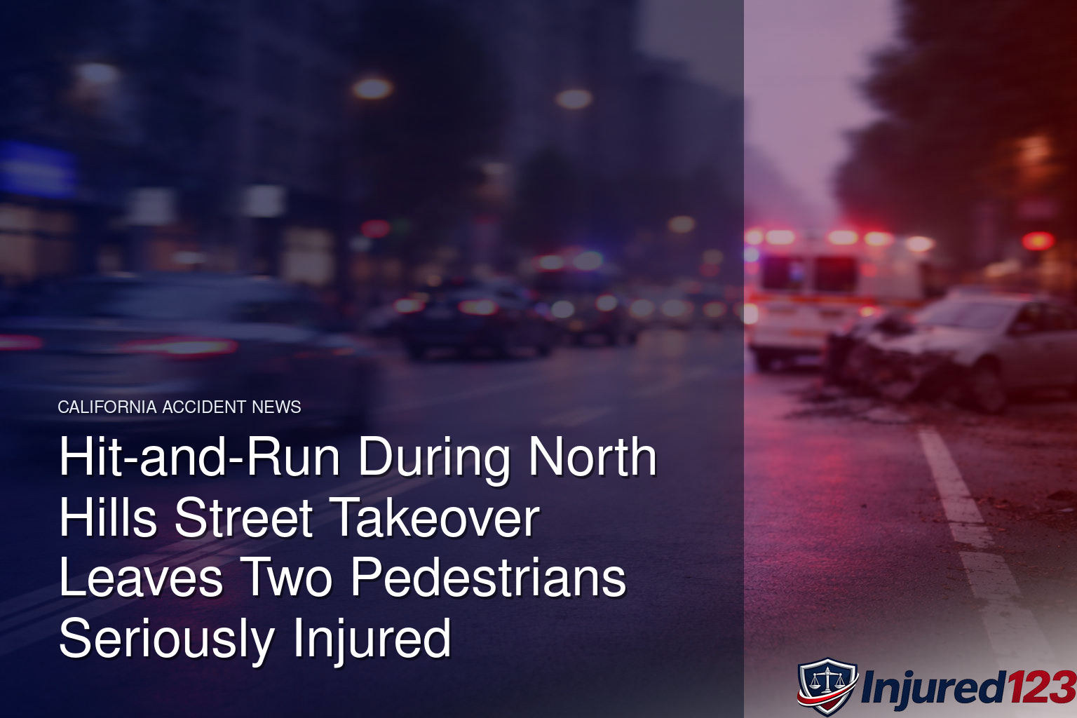 Hit-and-Run During North Hills Street Takeover Leaves Two Pedestrians Seriously Injured