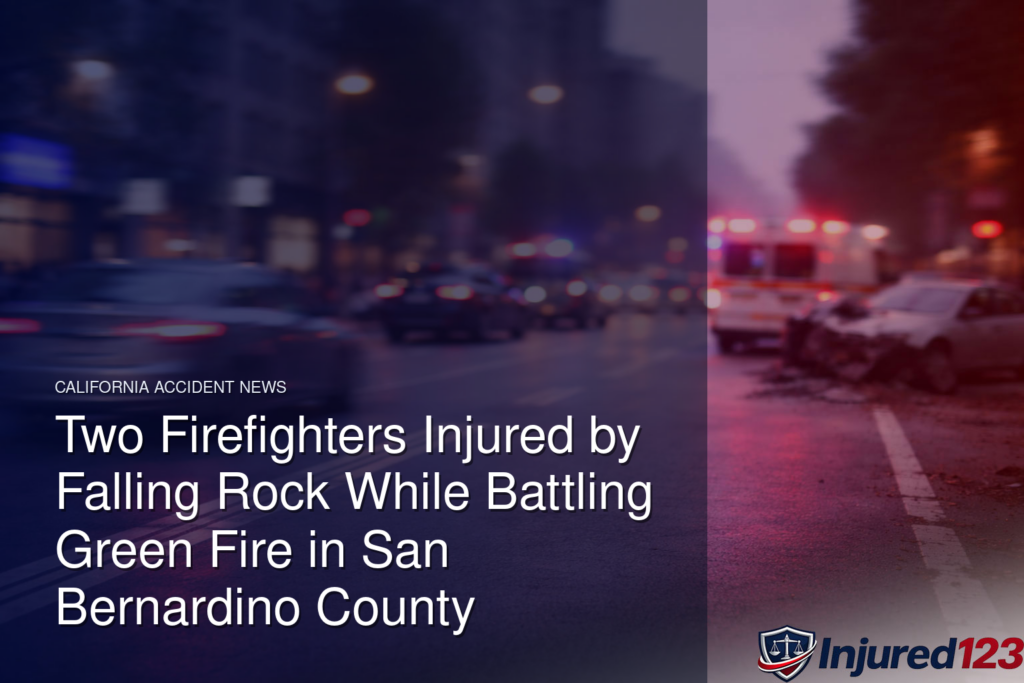 Two Firefighters Injured by Falling Rock While Battling Green Fire in San Bernardino County