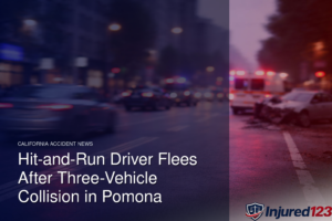 Hit-and-Run Driver Flees After Three-Vehicle Collision in Pomona