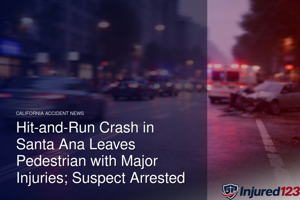 Hit-and-Run Crash in Santa Ana Leaves Pedestrian with Major Injuries; Suspect Arrested