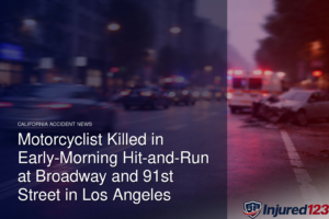 Motorcyclist Killed in Early-Morning Hit-and-Run at Broadway and 91st Street in Los Angeles