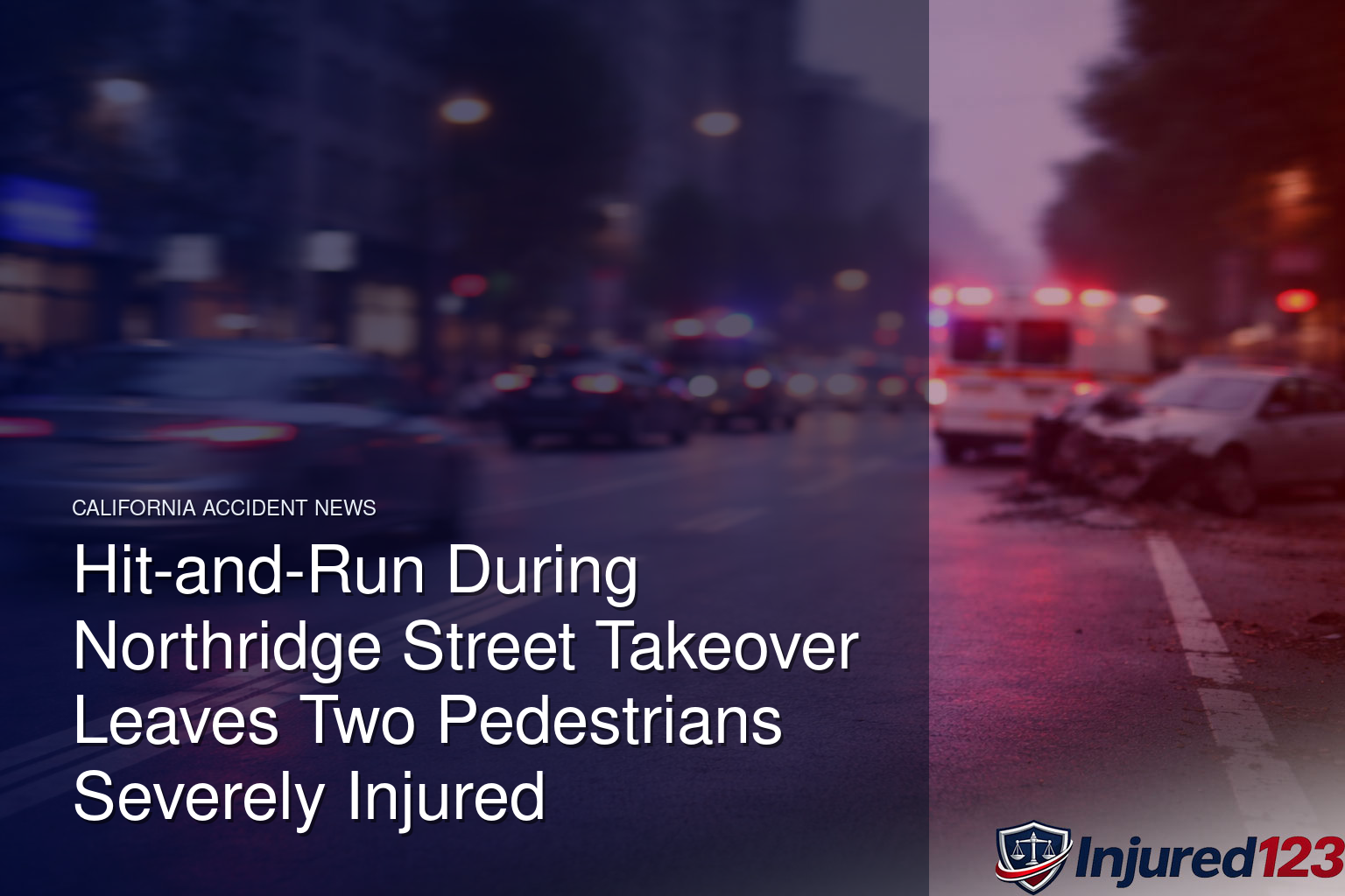 Hit-and-Run During Northridge Street Takeover Leaves Two Pedestrians Severely Injured