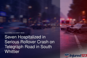 Seven Hospitalized in Serious Rollover Crash on Telegraph Road in South Whittier