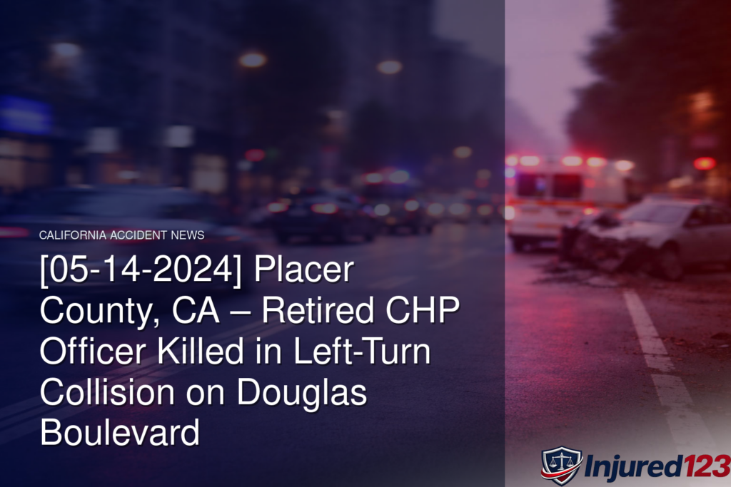 [05-14-2024] Placer County, CA – Retired CHP Officer Killed in Left-Turn Collision on Douglas Boulevard