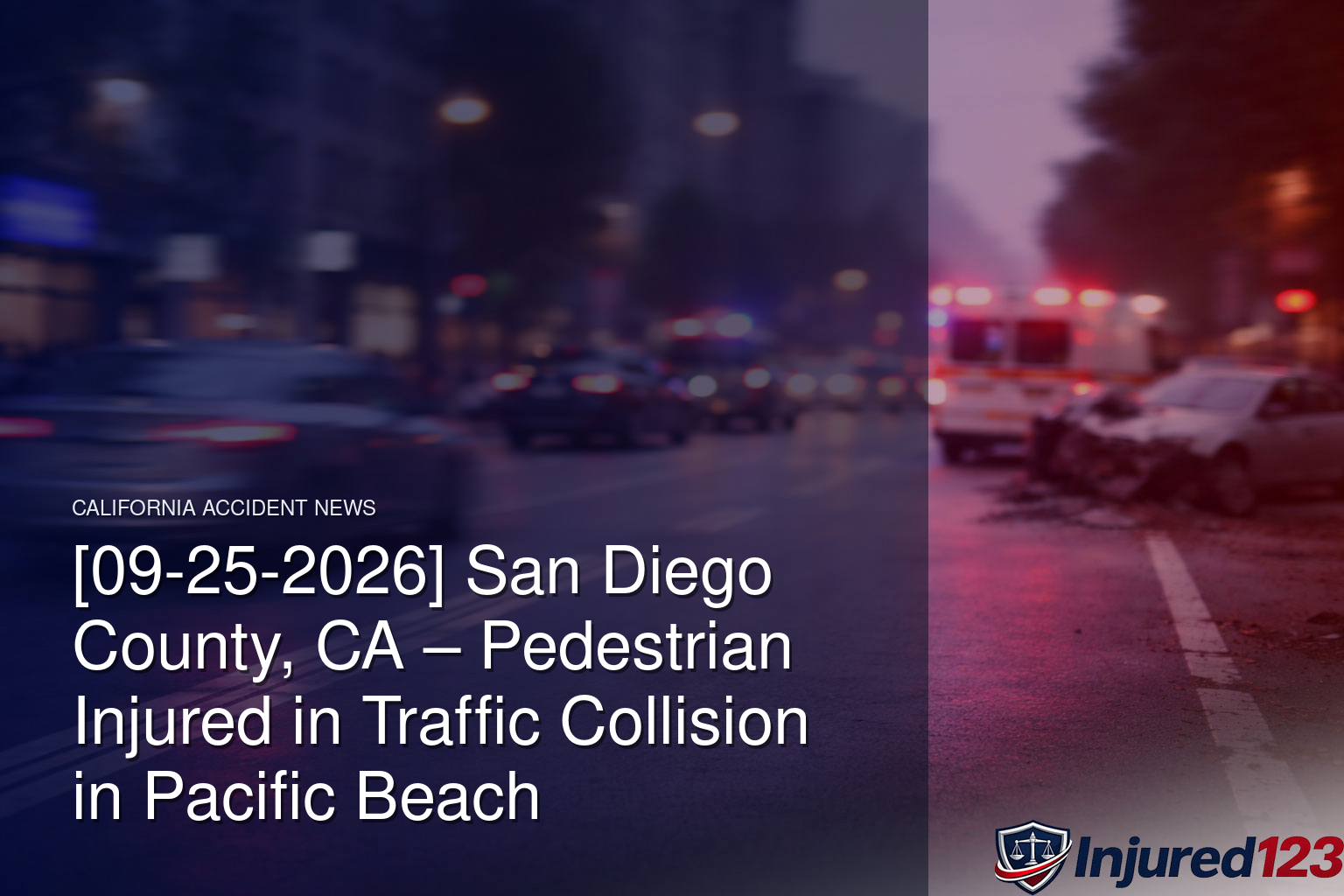 [09-25-2026] San Diego County, CA – Pedestrian Injured in Traffic Collision in Pacific Beach