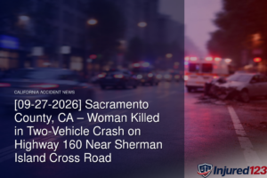 [09-27-2026] Sacramento County, CA – Woman Killed in Two-Vehicle Crash on Highway 160 Near Sherman Island Cross Road
