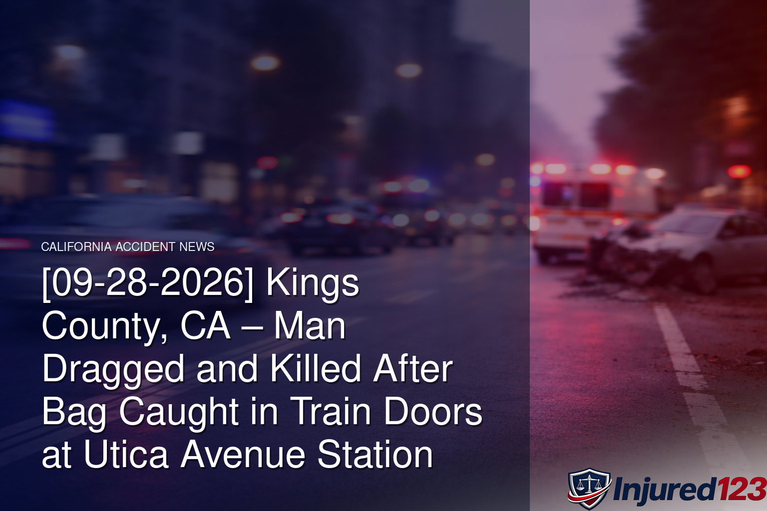 [09-28-2026] Kings County, CA – Man Dragged and Killed After Bag Caught in Train Doors at Utica Avenue Station