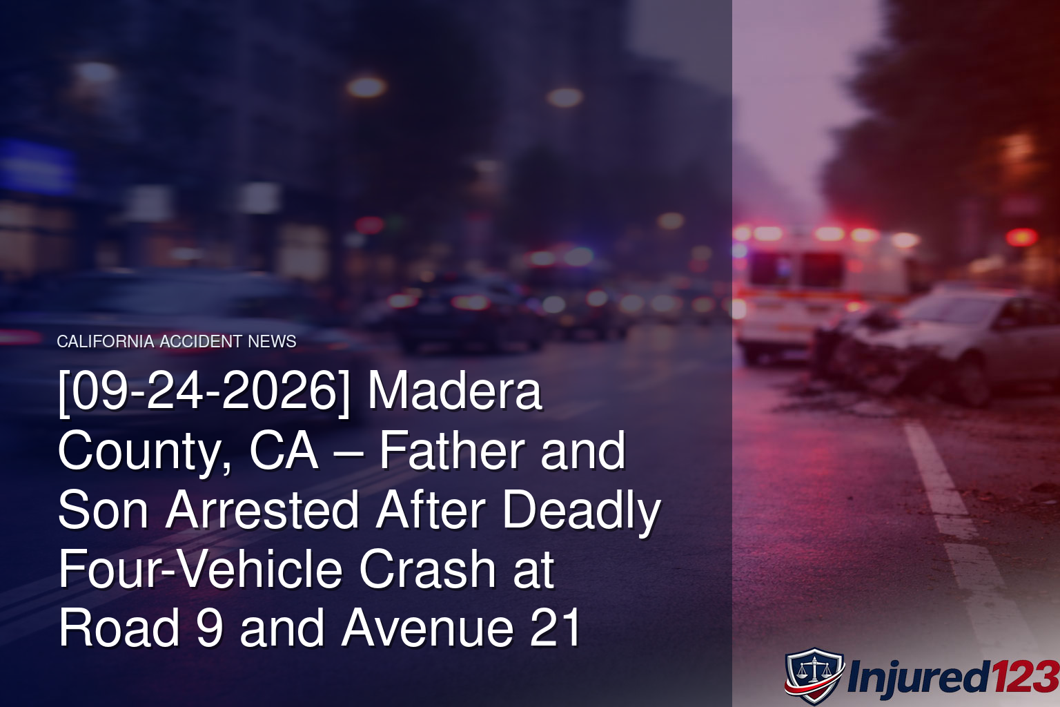 [09-24-2026] Madera County, CA – Father and Son Arrested After Deadly Four-Vehicle Crash at Road 9 and Avenue 21