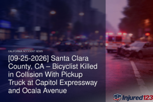 [09-25-2026] Santa Clara County, CA – Bicyclist Killed in Collision With Pickup Truck at Capitol Expressway and Ocala Avenue