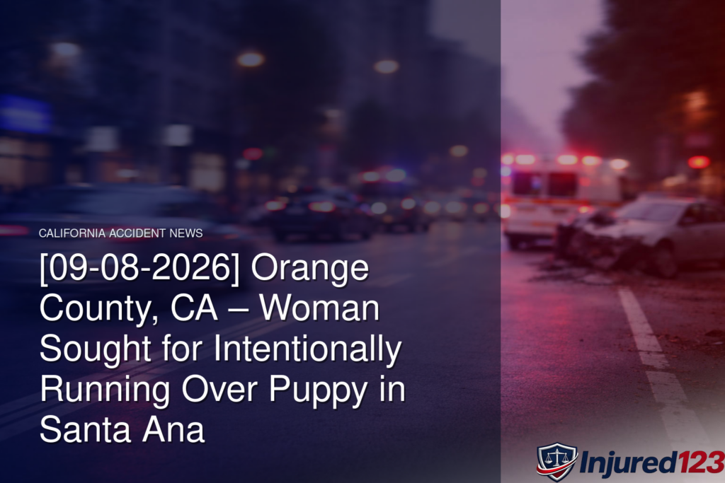 [09-08-2026] Orange County, CA – Woman Sought for Intentionally Running Over Puppy in Santa Ana