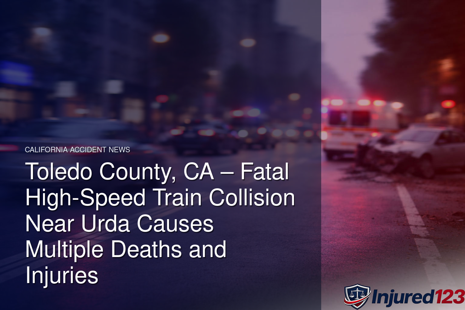 Toledo County, CA – Fatal High-Speed Train Collision Near Urda Causes Multiple Deaths and Injuries